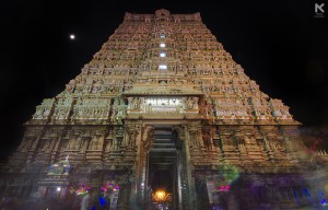 Long Exposure shot of Kasi Vishwanathar Temple, Tenkasi