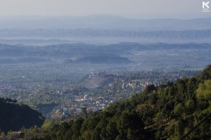 View of Dharamsala and Cricket Stadium from Mcleodganj