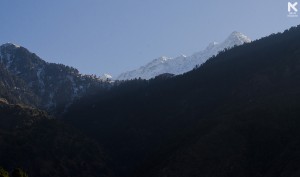 View of Triund and a small portion of Dhauladhar Range that spans from Indrahar Pass to Moon Peak